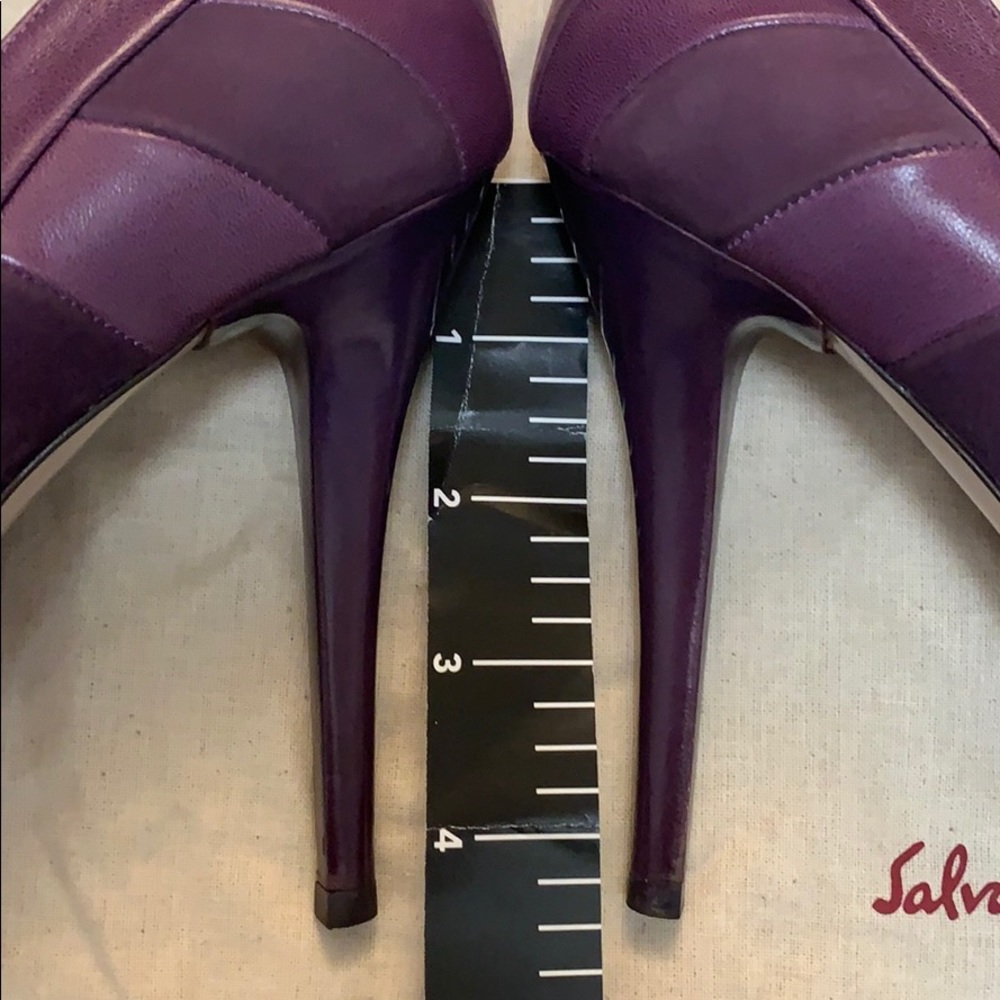 Salvador Ferragamo shoes size 7.5 leather+suede - Picture 3 of 8